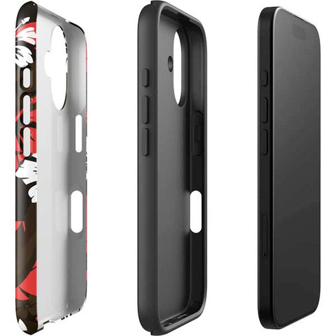 NFL Cleveland Browns Tropical Print iPhone 16 Plus Impact Case