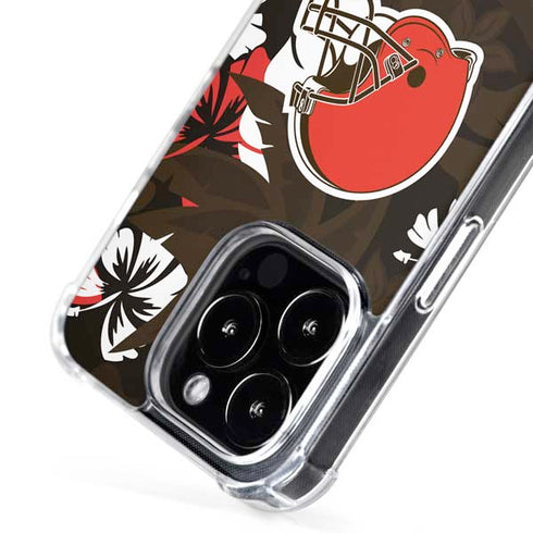 NFL Cleveland Browns Tropical Print iPhone 16 Pro MagSafe Case