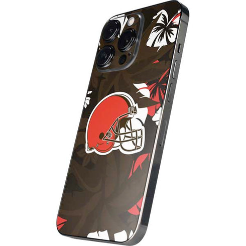 NFL Cleveland Browns Tropical Print iPhone 16 Pro Max Skin
