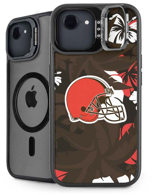 NFL Cleveland Browns Tropical Print iPhone 16e Kickstand Case