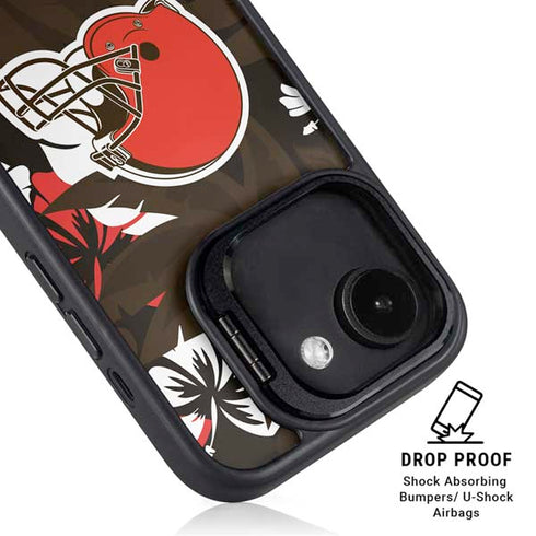 NFL Cleveland Browns Tropical Print iPhone 16e Kickstand Case