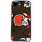 NFL Cleveland Browns Tropical Print iPhone 16e Clear Case