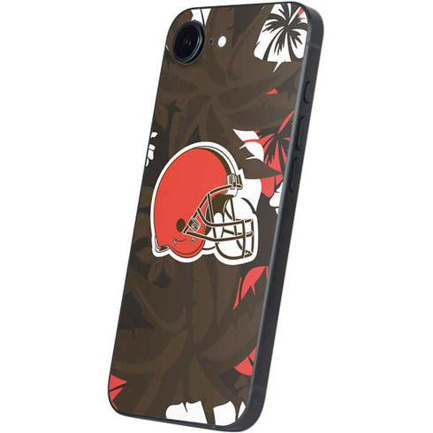 NFL Cleveland Browns Tropical Print iPhone 16e Skin