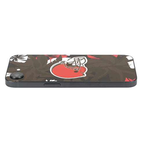 NFL Cleveland Browns Tropical Print iPhone 16e Skin