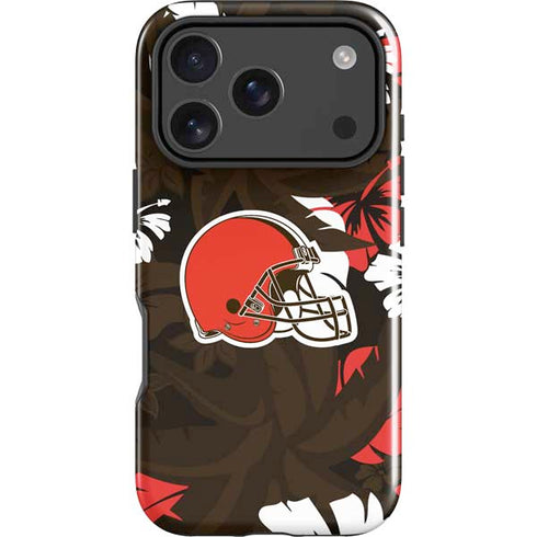 NFL Cleveland Browns Tropical Print iPhone 18 Pro Max Impact Case