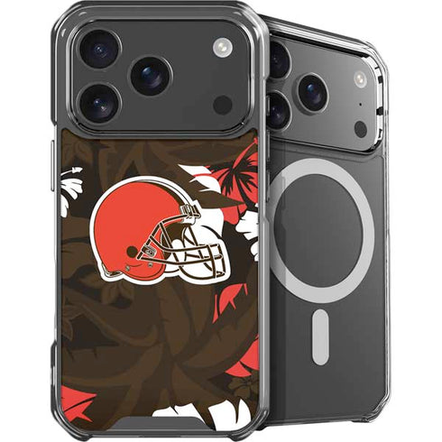 NFL Cleveland Browns Tropical Print iPhone 18 Pro Max MagSafe Case