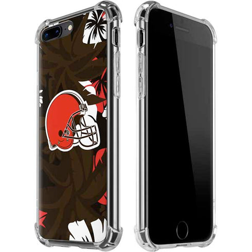 NFL Cleveland Browns Tropical Print iPhone Cases
