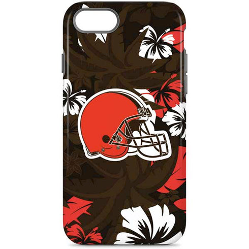 NFL Cleveland Browns Tropical Print iPhone Cases