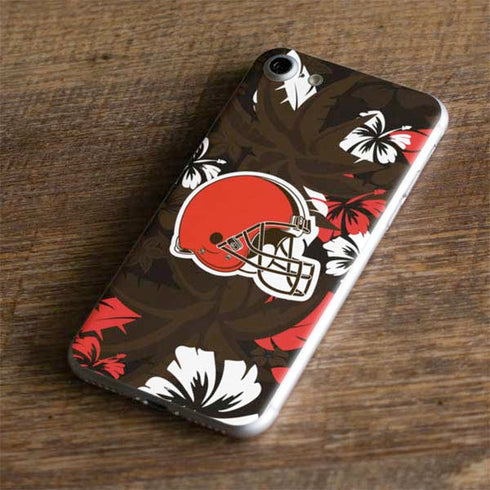 NFL Cleveland Browns Tropical Print iPhone 8 Skin