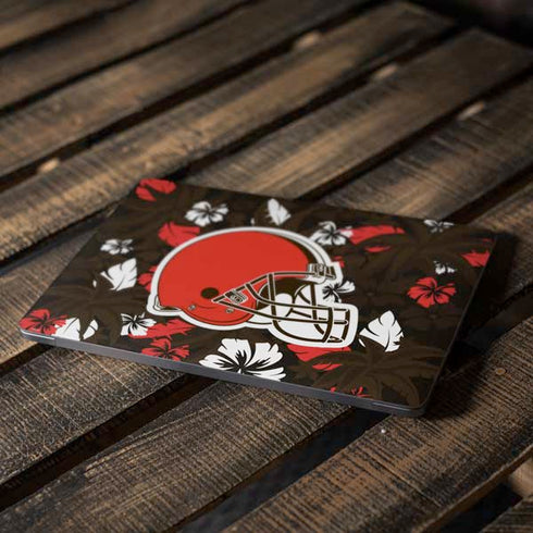 NFL Cleveland Browns Tropical Print Apple MacBook Air Skin