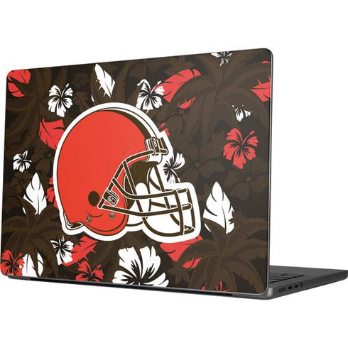 NFL Cleveland Browns Tropical Print Apple MacBook Pro 14-inch Skin