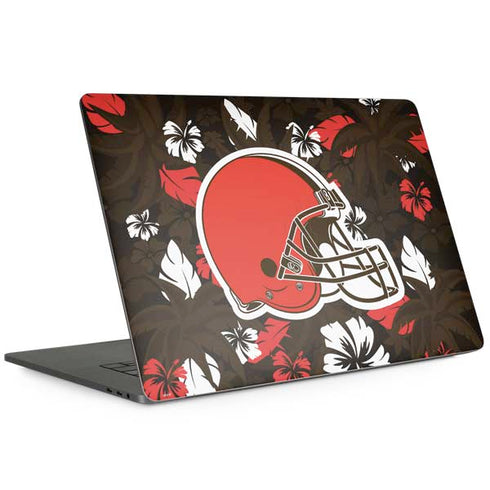 NFL Cleveland Browns Tropical Print MacBook Skins