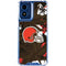 NFL Cleveland Browns Tropical Print Moto G 5G (2024) Clear Case