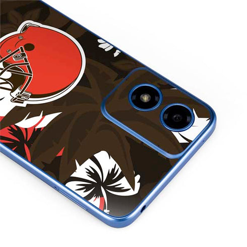 NFL Cleveland Browns Tropical Print Moto G Play 4G (2024) Skin