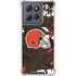 NFL Cleveland Browns Tropical Print Moto G Play 5G (2025) Clear Case