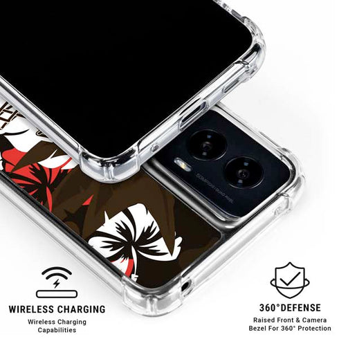 NFL Cleveland Browns Tropical Print Moto G Power 5G (2024) Clear Case