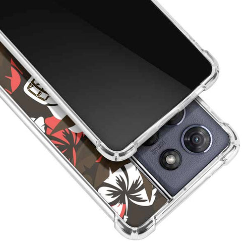 NFL Cleveland Browns Tropical Print Moto G Stylus 5G (2025) Clear Case