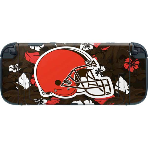 NFL Cleveland Browns Tropical Print Nintendo Switch 2 (2025) with Joy-Con Skin