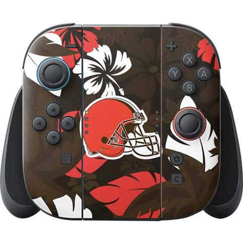 NFL Cleveland Browns Tropical Print Nintendo Skins