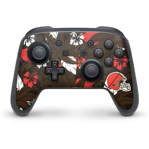 NFL Cleveland Browns Tropical Print Nintendo Skins