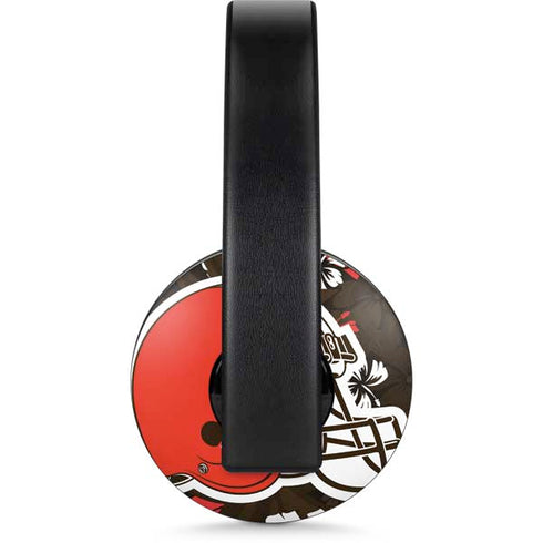 NFL Cleveland Browns Tropical Print PlayStation 4 Gold Wireless Headset Skin