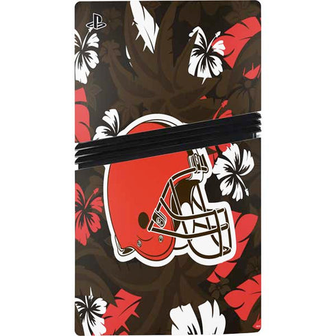 NFL Cleveland Browns Tropical Print PS5 Pro Console Skin