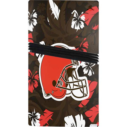 NFL Cleveland Browns Tropical Print PS5 Pro Console Skin
