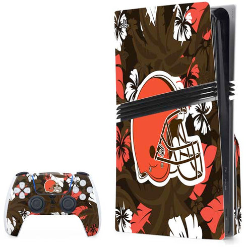 NFL Cleveland Browns Tropical Print PlayStation PS5 Skins