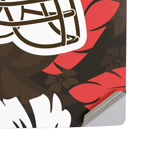 NFL Cleveland Browns Tropical Print PS5 Pro Disk Console Skin