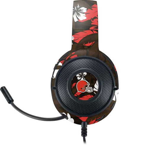 NFL Cleveland Browns Tropical Print Razer Kraken X Skin