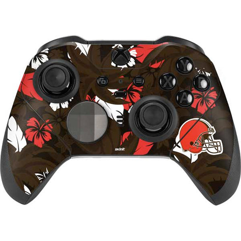 NFL Cleveland Browns Tropical Print Xbox Elite Wireless Controller Series 2 Skin