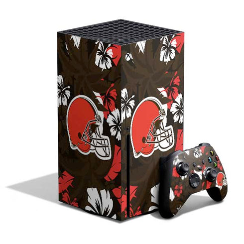 NFL Cleveland Browns Tropical Print Xbox Series X Skins