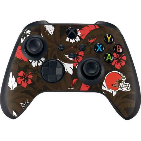 NFL Cleveland Browns Tropical Print Xbox Series X Bundle Skin