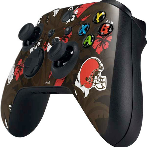 NFL Cleveland Browns Tropical Print Xbox Series X Controller Skin