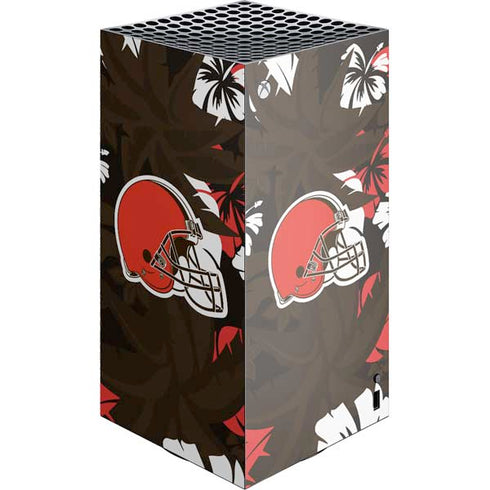 NFL Cleveland Browns Tropical Print XBox Series X Digital Edition Console Skin