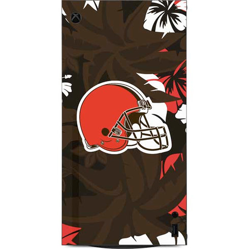 NFL Cleveland Browns Tropical Print XBox Series X Digital Edition Console Skin