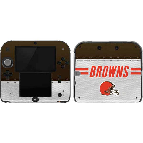 NFL Cleveland Browns White Striped Nintendo Skins