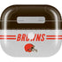 NFL Cleveland Browns White Striped Apple AirPods (3rd Gen 2021) Skin