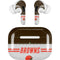 NFL Cleveland Browns White Striped Apple AirPods Pro Skin