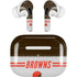NFL Cleveland Browns White Striped Apple AirPods Pro Skin