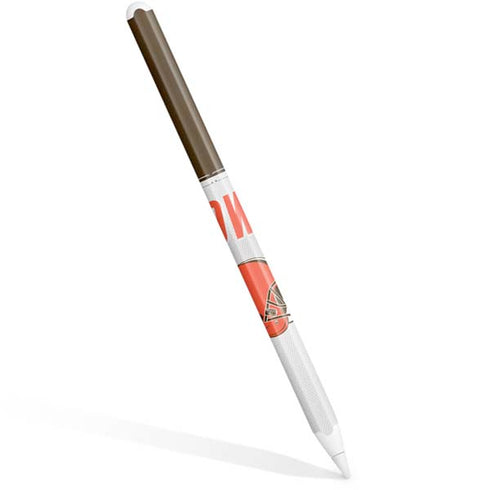 NFL Cleveland Browns White Striped Apple Pencil (2nd Gen 2019) Skin