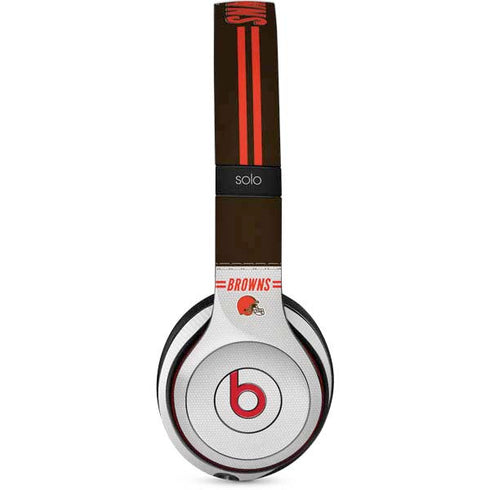 NFL Cleveland Browns White Striped Beats Solo 3 Wireless Skin