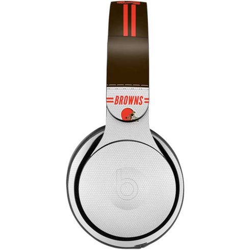 NFL Cleveland Browns White Striped Beats Solo Pro Skin