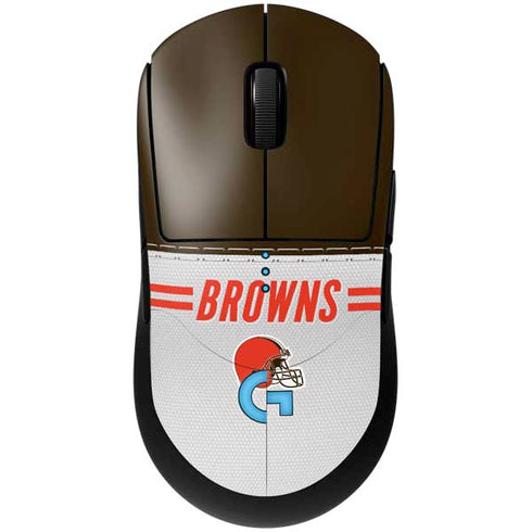NFL Cleveland Browns White Striped G Pro Wireless Gaming Mouse Skin