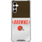 NFL Cleveland Browns White Striped Gabb Phone 4 Clear Case