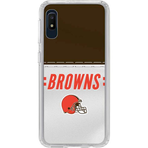 NFL Cleveland Browns White Striped Galaxy Cases