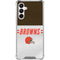 NFL Cleveland Browns White Striped Galaxy A16 5G Clear Case