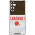 NFL Cleveland Browns White Striped Galaxy A16 5G Clear Case