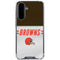 NFL Cleveland Browns White Striped Galaxy A36 5G Clear Case
