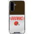 NFL Cleveland Browns White Striped Galaxy A36 5G Clear Case